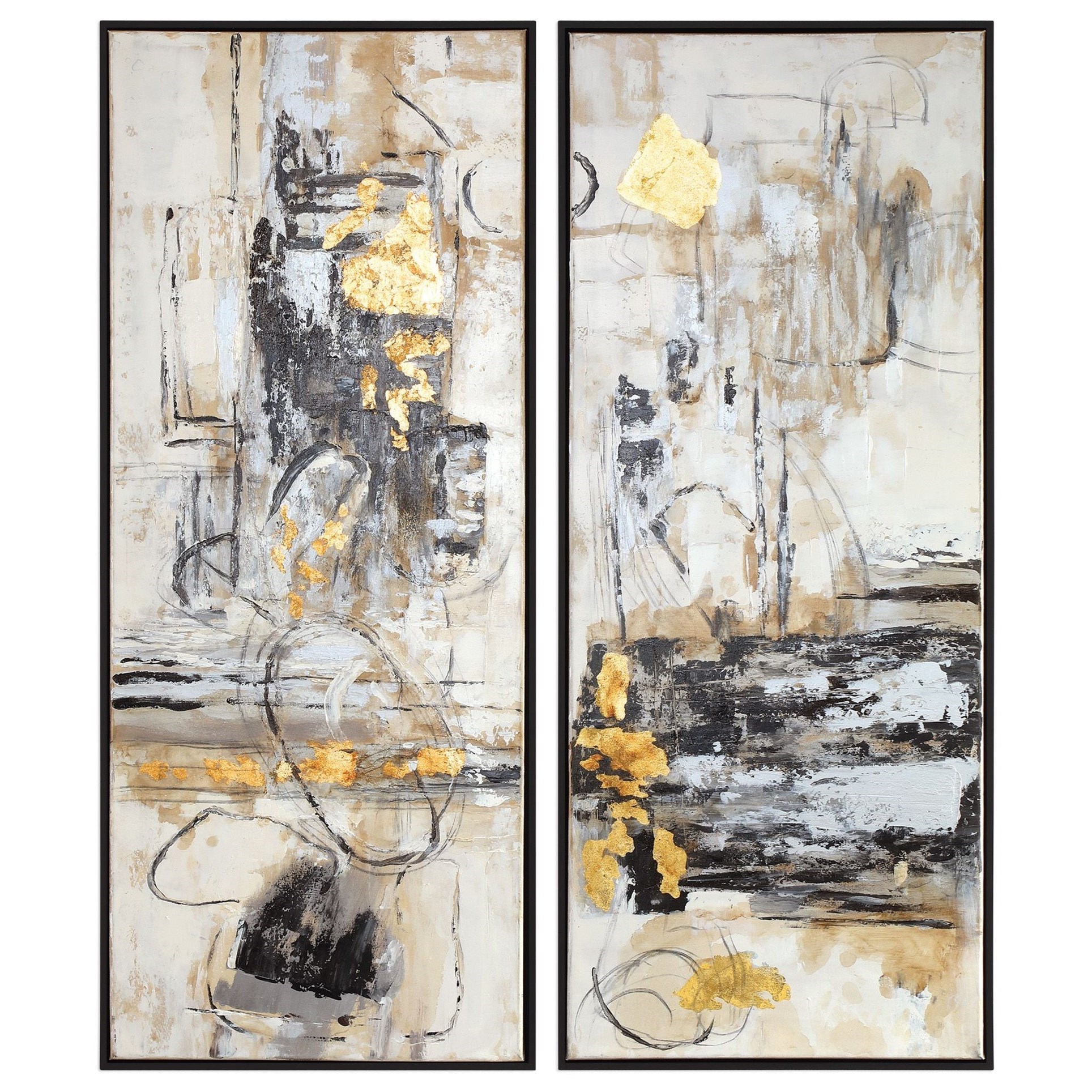 Uttermost Art Set of 2 Life Scenes Abstract Art Wayside Furniture
